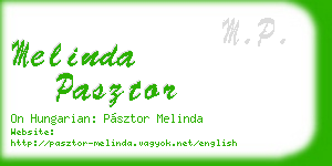 melinda pasztor business card