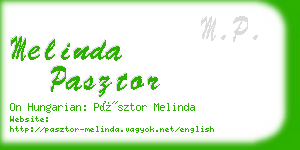 melinda pasztor business card